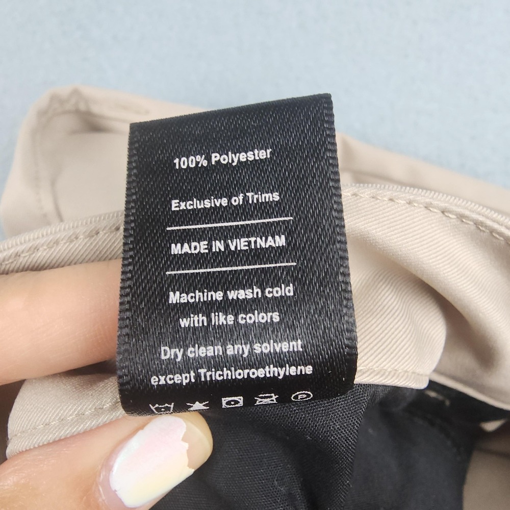 Public Rec Chino Pants Men 42x28(26) Beige Stretch 5 Pocket Straight Microfiber - Picture 5 of 12